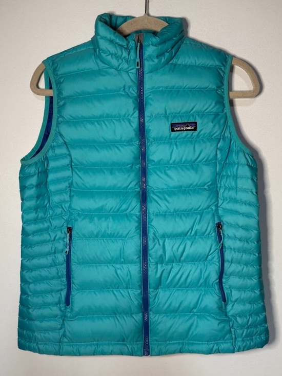 Patagonia Jackets & Blazers - Patagonia Teal Blue Goose Down Quilted Puffer Vest